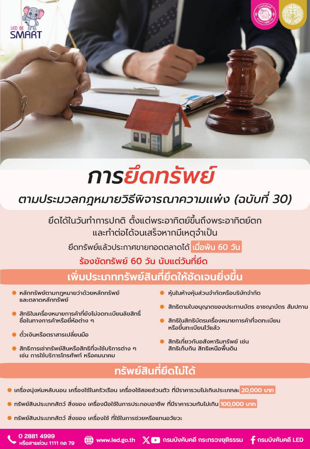 การยึดทรัพย์ ตามประมวลกฎหมายวิธีพิจารณาความแพ่ง (ฉบับที่ 30)